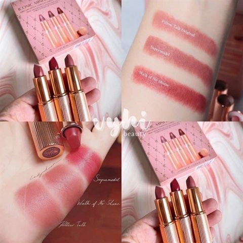 Set Son Mini Charlotte Tilbury Iconic 3 Thỏi (1.5g) - Bộ Sản Phẩm Trang Điểm Sang Trọng Cho Mọi Phong Cách