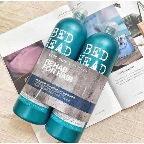 Combo Gội - Xả Tigi Bed Head Recovery 750ml (Xanh Ngọc) 329484