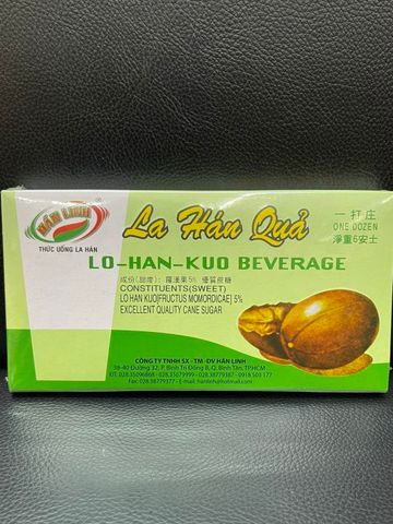 Viên Hòa Tan La Hán Quả Hán Linh 12 Viên - Thức Uống Dinh Dưỡng Giải Nhiệt, Hỗ Trợ Bổ Phổi, Mát Huyết Cho Sức Khỏe