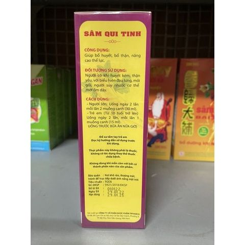 Sâm Quy Tinh 300ml - Thực Phẩm Chức Năng Giúp Bổ Huyết, Bổ Thận và Tăng Cường Thể Lực Tự Nhiên