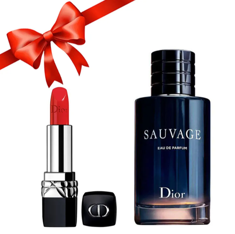 Combo Dior Nước Hoa Sauvage Edp 100ml & Son Dior Rouge 844 Trafalgar - Bộ Quà Tặng Sang Trọng Dành Cho Phái Đẹp 723429