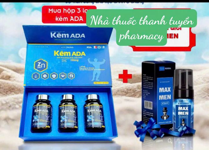 kẽm ADA hộp 90 viên tặng kèm bọt vệ sinh, combo tiết kiệm, tiện lợi (dùng được 3 tháng)