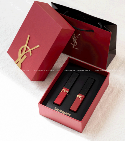 [ không hộp ] Gift Set YSL hai son YSL Slim phiên bản giới hạn(màu #1966 & #21)