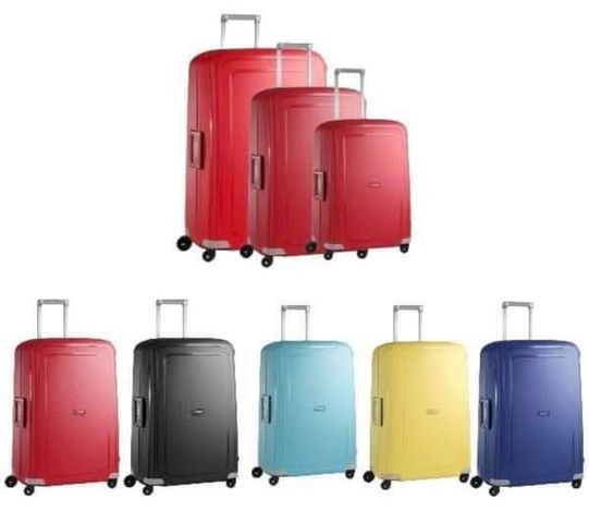 Vali Kéo Samsonite S Cure Phong Cách Châu Âu - Được Làm Bằng Polypropylene Chất Lượng Cao Với Khóa Ngầm, Bốn Bánh Đôi Tiện Lợi