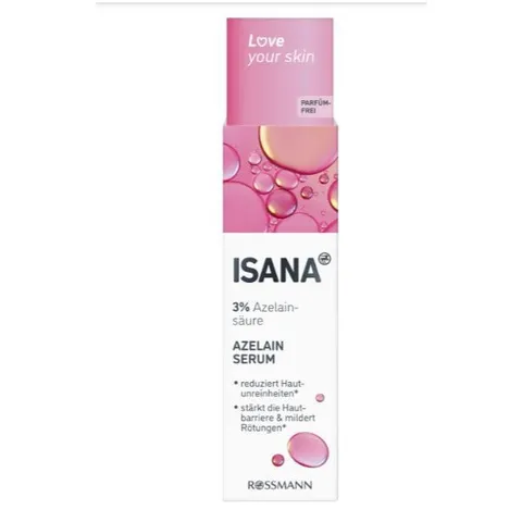 Serum Isana Azelain dưỡng ẩm cho da nhờn - Giảm mẩn đỏ, làm dịu da, cải thiện khuyết điểm - Tuýp 30ml Chính Hãng Đức
