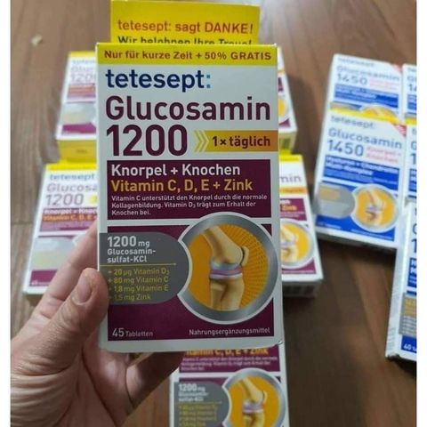 Viên uống bổ khớp Glucosamin 1200mg Tetesept - Hàng Đức, Hộp 30 viên hỗ trợ sức khỏe xương khớp