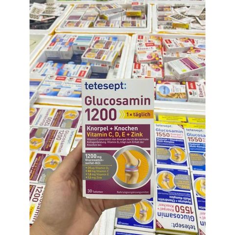 Viên uống bổ khớp Glucosamin 1200mg Tetesept - Hàng Đức, Hộp 30 viên hỗ trợ sức khỏe xương khớp