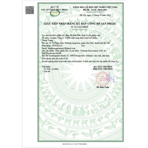 Viên uống bổ khớp Glucosamin 1200mg Tetesept - Hàng Đức, Hộp 30 viên hỗ trợ sức khỏe xương khớp
