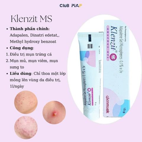 Kem giảm mụn Klenzit C & MS - Giải pháp hiệu quả cho mụn ẩn, mụn bọc và thâm nám, làm sáng da từ Ấn Độ