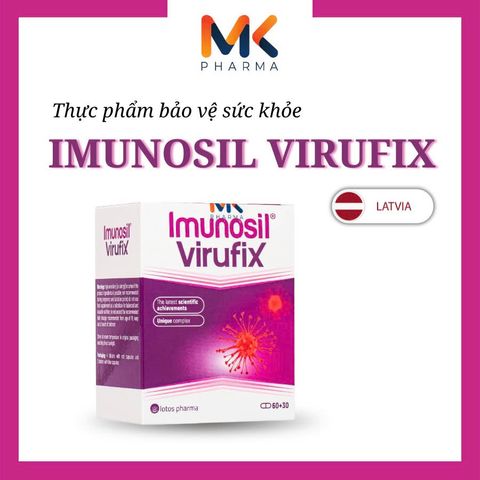 Viên uống IMUNOSIL VIRUFIX - Hỗ trợ tăng cường sức đề kháng và giấc ngủ - Thực phẩm chức năng bổ sung Vitamin C, D3, Kẽm