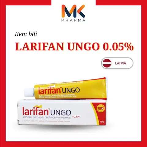 Kem bôi LARIFAN UNGO 0.05% - Giải pháp hỗ trợ sùi mào gà, mụn rộp Herpes và ngăn ngừa tái phát