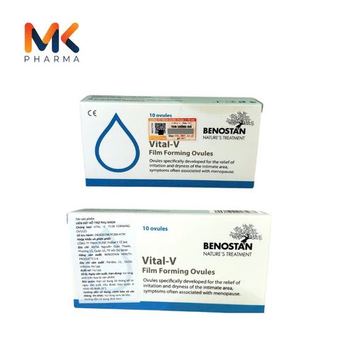 Viên Đặt Vùng Kín VITAL-V - Dưỡng Ẩm Sâu, Phục Hồi Niêm Mạc, Giảm Ngứa và Kích Ứng - Hỗ Trợ Sức Khỏe Phụ Nữ
