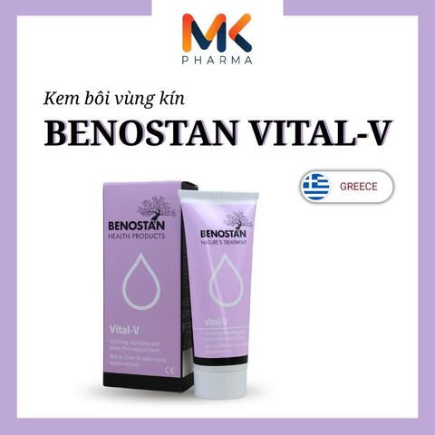 Kem Bôi Dưỡng Ẩm Vùng Kín Benostan VITAL-V - Giảm Ngứa, Làm Dịu, Phục Hồi pH Từ Thiên Nhiên cho Phụ Nữ