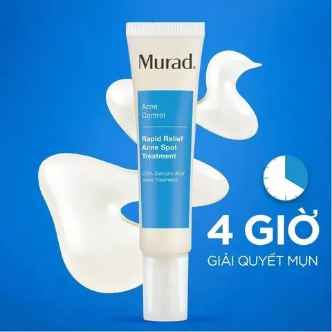 Gel Chấm Mụn Murad Rapid Relief - Giảm Sưng, Làm Khô Cồi Mụn Nhanh, Ngừa Thâm, Chăm Sóc Da Mặt Hiệu Quả