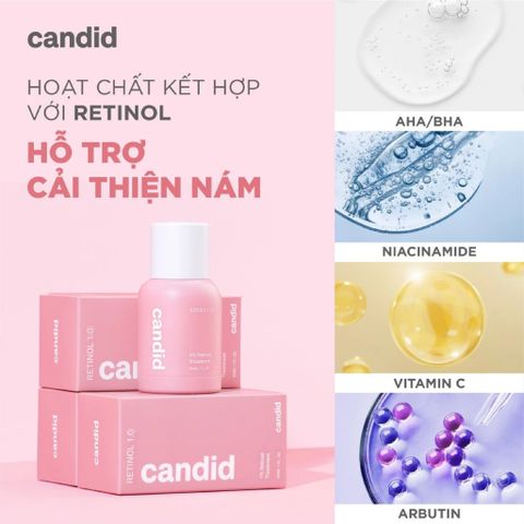 CANDID 0.5% Retinol Treatment - Tinh Chất Chống Lão Hóa, Giảm Nếp Nhăn, Cải Thiện Kết Cấu Da, Phù Hợp Cho Mọi Loại Da
