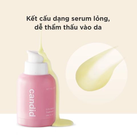 CANDID 0.5% Retinol Treatment - Tinh Chất Chống Lão Hóa, Giảm Nếp Nhăn, Cải Thiện Kết Cấu Da, Phù Hợp Cho Mọi Loại Da