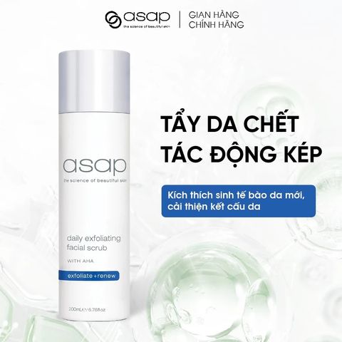Sữa Rửa Mặt AHA Asap Tẩy Da Chết - Exfoliating Facial Scrub Sáng Da, Làm Sạch Sâu, Dịu Nhẹ, 14% AHA Cho Làn Da Khỏe Mạnh