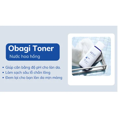 Nước Hoa Hồng OBAGI Medical Toner Cân Bằng Da Không Cồn, Dưỡng Ẩm và Phục Hồi Tái Tạo Da - Chăm Sóc Da Mặt Chuyên Nghiệp