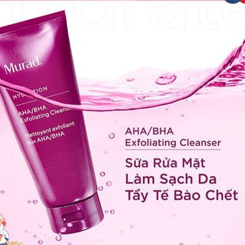 Sữa Rửa Mặt Tẩy Tế Bào Chết Murad AHA BHA - Làm Sạch Da, Giảm Mụn, Dầu Nhờn, Làm Sáng Mịn Da - Sản Phẩm Chăm Sóc Da Chất Lượng Cao