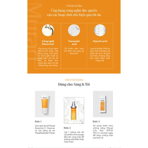 Tinh Chất Murad Rapid Dark Spot Correcting - Giảm Thâm Sạm, Làm Sáng Da, Ngăn Ngừa Đốm Nâu, Chăm Sóc Da Mặt