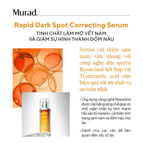 Tinh Chất Murad Rapid Dark Spot Correcting - Giảm Thâm Sạm, Làm Sáng Da, Ngăn Ngừa Đốm Nâu, Chăm Sóc Da Mặt
