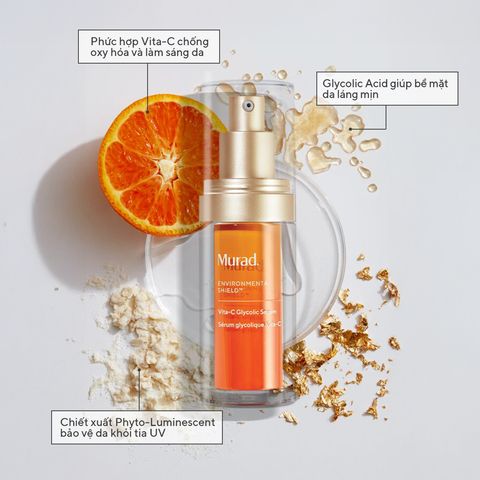 Tinh Chất Murad Vita C Glycolic Serum 30ml - Làm Trắng Sáng Da, Mờ Thâm, Đều Màu Da, Tăng Collagen Cho Làn Da Rạng Rỡ