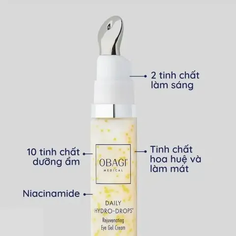Kem Dưỡng Ẩm Mắt OBAGI Daily Hydro Drops - Giảm Nếp Nhăn, Quầng Thâm, Căng Bóng, Trẻ Hoá Da Cho Khu Vực Mắt Tươi Trẻ