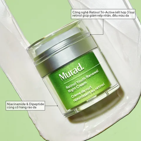 Kem Dưỡng Ẩm Chống Lão Hóa Murad Retinol Youth Renewal Cream - Làm Mờ Nếp Nhăn, Da Săn Chắc, Mịn Màng, Dưỡng Ẩm Hiệu Quả