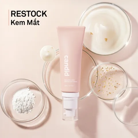 Kem Dưỡng Mắt & Mặt CANDID Gold Collagen Peptide - Chống Lão Hóa, Săn Chắc Da, Dưỡng Ẩm, Chăm Sóc Da Chuyên Sâu