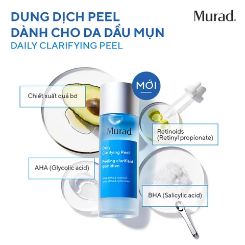 Murad Daily Clarifying Peel 95ml - Tẩy Da Chết Hóa Học, Làm Sạch Sâu, Giảm Mụn, Sáng Da Cho Làn Da Khỏe Mạnh