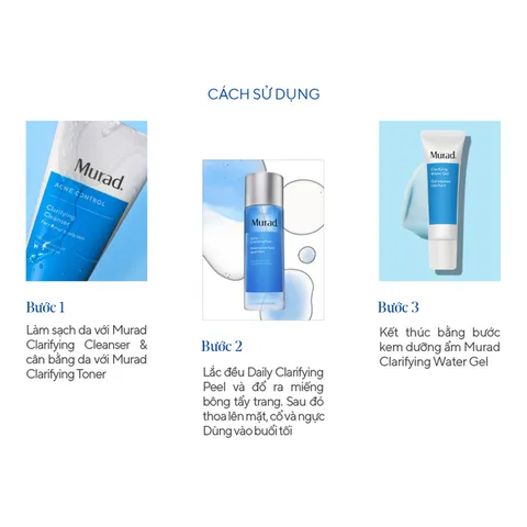 Murad Daily Clarifying Peel 95ml - Tẩy Da Chết Hóa Học, Làm Sạch Sâu, Giảm Mụn, Sáng Da Cho Làn Da Khỏe Mạnh