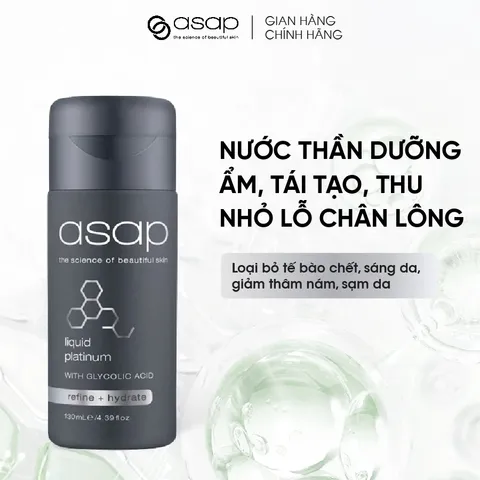Tinh Chất AHA Asap Liquid Platinum - Serum Dưỡng Da, Làm Sáng, Tẩy Da Chết, Kích Thích Collagen, Phục Hồi Da Khỏe Mạnh