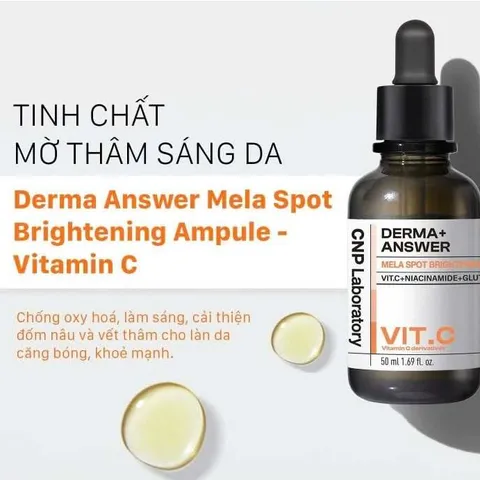 Tinh Chất Làm Sáng Da CNP Derma Answer Mela Spot - Ampule Vitamin C Giúp Cải Thiện Tàn Nhang và Đốm Nâu, Làm Sáng Da Vượt Trội