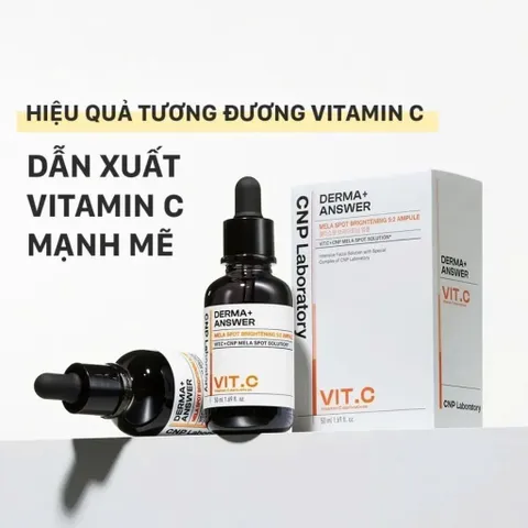 Tinh Chất Làm Sáng Da CNP Derma Answer Mela Spot - Ampule Vitamin C Giúp Cải Thiện Tàn Nhang và Đốm Nâu, Làm Sáng Da Vượt Trội
