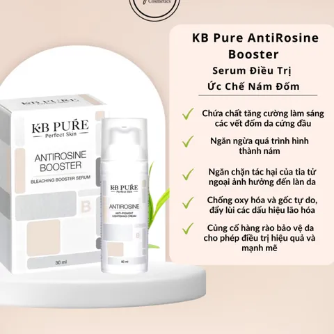 Serum KB Pure Antirosine 30ML - Tinh Chất Làm Sáng Da, Giảm Thâm Nám, Chống Sắc Tố Cho Da Dầu - An Toàn Cho Mẹ Bầu