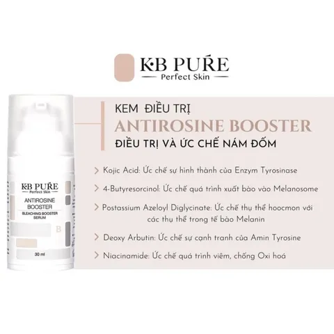 Serum KB Pure Antirosine 30ML - Tinh Chất Làm Sáng Da, Giảm Thâm Nám, Chống Sắc Tố Cho Da Dầu - An Toàn Cho Mẹ Bầu