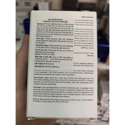Serum KB Pure Antirosine 30ML - Tinh Chất Làm Sáng Da, Giảm Thâm Nám, Chống Sắc Tố Cho Da Dầu - An Toàn Cho Mẹ Bầu