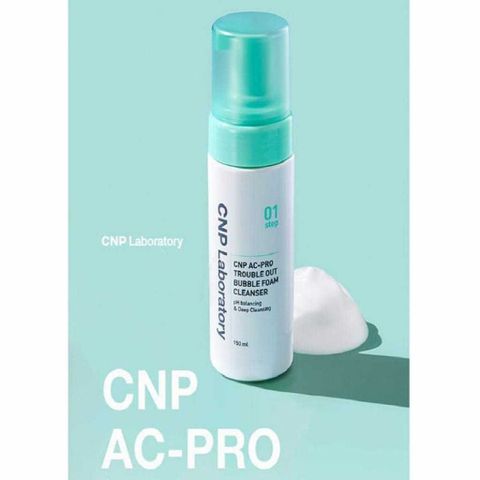 CNP AC-Pro Bubble Foam Cleanser 150ml - Sữa Rửa Mặt Dạng Bọt Làm Sạch Sâu, Giảm Mụn, Thích Hợp Với Da Nhạy Cảm
