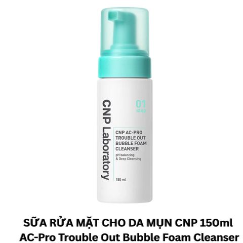 CNP AC-Pro Bubble Foam Cleanser 150ml - Sữa Rửa Mặt Dạng Bọt Làm Sạch Sâu, Giảm Mụn, Thích Hợp Với Da Nhạy Cảm