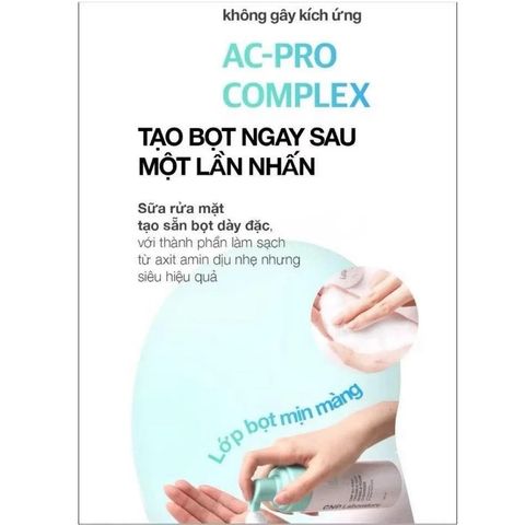 CNP AC-Pro Bubble Foam Cleanser 150ml - Sữa Rửa Mặt Dạng Bọt Làm Sạch Sâu, Giảm Mụn, Thích Hợp Với Da Nhạy Cảm