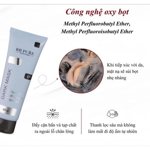Mặt Nạ Than Tre KB PURE DARK MASK - Detox Da, Cung Cấp O2, Làm Sáng & Làm Sạch Sâu Cho Da Nhạy Cảm 90gr