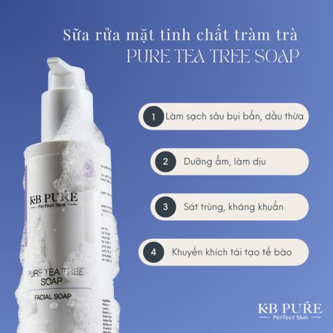 Sữa Rửa Mặt Tràm Trà KB Pure - Kháng Khuẩn, Ngừa Mụn, Dưỡng Ẩm, Phù Hợp Mọi Loại Da, Giúp Làm Sạch Và Tẩy Trang 2in1