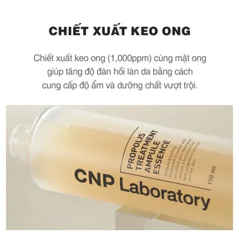 CNP Nước Thần Keo Ong Propolis Treatment Ampule Essence - Làm Mềm Da, Chống Oxy Hóa, Phục Hồi Da Mặt