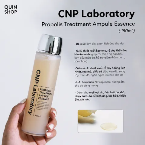 CNP Nước Thần Keo Ong Propolis Treatment Ampule Essence - Làm Mềm Da, Chống Oxy Hóa, Phục Hồi Da Mặt