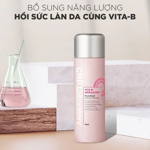 CNP Vita B Ampule Mist 50ml - Xịt Khoáng Làm Sáng Da, Dưỡng Ẩm, Giúp Làn Da Trắng Sáng Mịn Màng