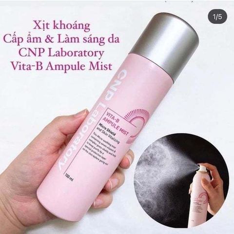 CNP Vita B Ampule Mist 50ml - Xịt Khoáng Làm Sáng Da, Dưỡng Ẩm, Giúp Làn Da Trắng Sáng Mịn Màng