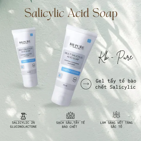Xà Phòng Tẩy Tế Bào Chết KB Pure Salicylic Acid 75ml - Giảm Mụn, Làm Sạch Sâu, Chăm Sóc Cơ Thể, Da Sáng Khỏe