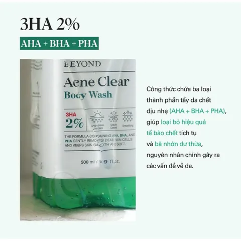 Sữa Tắm Ngừa Mụn Lưng & Cơ Thể Beyond Acne Clear Body Wash - Chăm Sóc Da Mịn Màng, Làn Da Sạch Sẽ, Giảm Mụn Hiệu Quả