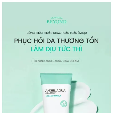 Kem Dưỡng Ẩm Thuần Chay BEYOND Angel Aqua Cica Cream - Làm Dịu, Phục Hồi và Giảm Kích Ứng Da Nhạy Cảm