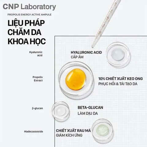 CNP Tinh Chất Keo Ong Propolis Energy Active Ampule - Kháng Khuẩn, Phục Hồi Da, Nuôi Dưỡng Da Tối Ưu
